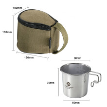 Sierra Cups 210ml 4-Pack con bolsa marrón 80x70x60mm