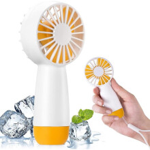 (White) Handheld Fan, Rechargeable Mini Fan, Portable Hand Fan Personal Fan With 3 Speeds Travel Fan Electric Fan