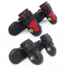 (red) Dog Shoes Boots Waterproof Shoes For Dogs With Reflective