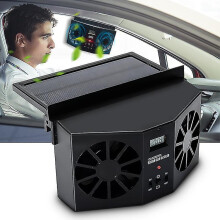 Solar Sun Powered Car Auto Vehicle Window Air Vent Exhaust Fan Ventilation