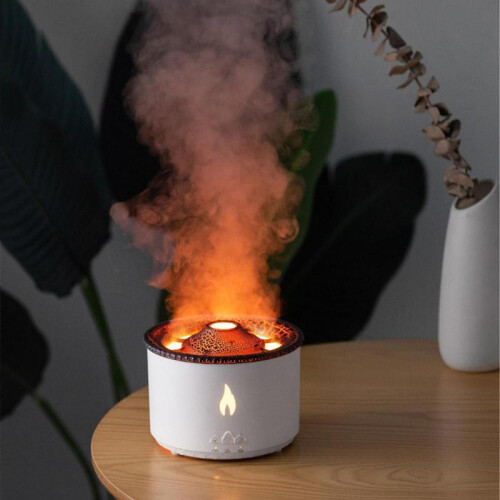 Flame Humidifier Mute Aromatherapy Machine Bedroom Light Fog Volume Air Purification Diffuser Aromatherapy Machine 1