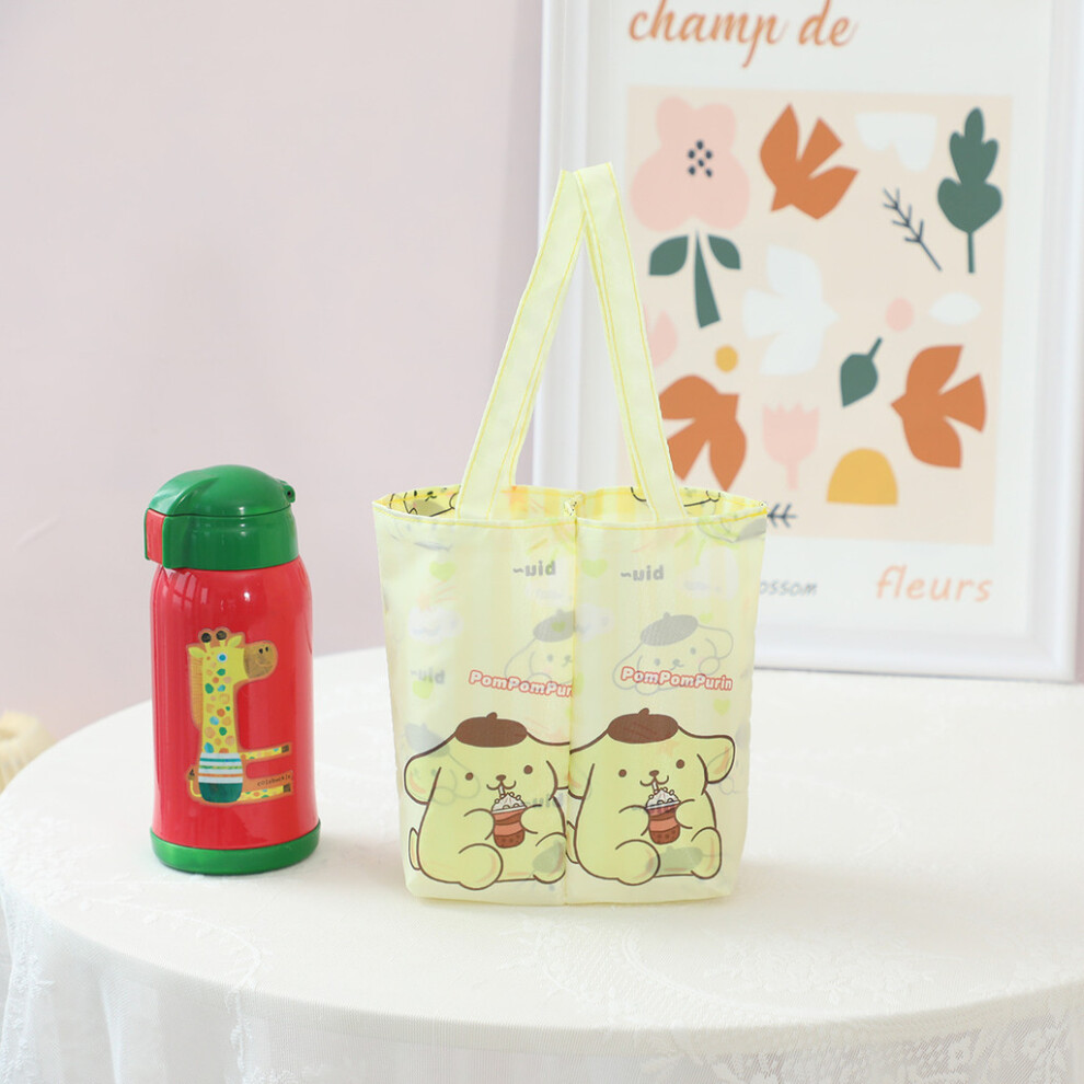 (Drink Cup Pudding) Kitty Reversible Hello Cup Bag Durable Oxford Fabric Travel Gift Events Festival-image-OPC-PJBJHJ9-NEW