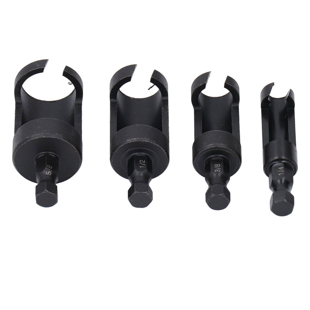 4 Pcs Wood Plug Cutter Set With 1/4In-5/8In Hex Shank For Woodworking 4241332673180
