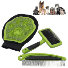 3-piece Pet Grooming Kit Cleaning Tool Cat Dog Hair Remover Comb Massage Gloves