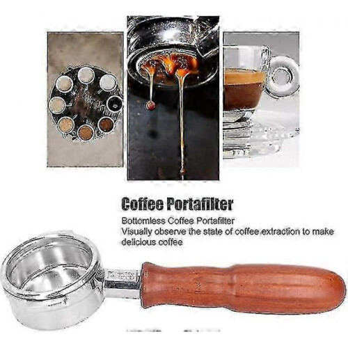 58mm 304 Stainless Steel Bottomless Coffee Filter Holder - HE 1