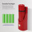 Rote LED-Wand-Taschenlampe, 13,3 cm, 4xAAA 7