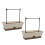 2pcs Balcony Planter Box Set with Double Trellis 46cm White 16