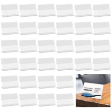 40pcs Mini Acrylic Sign Display Holder, Price Name Card Tag Label Shop Stand, Price Label Holder Used In Supermarket Hotel