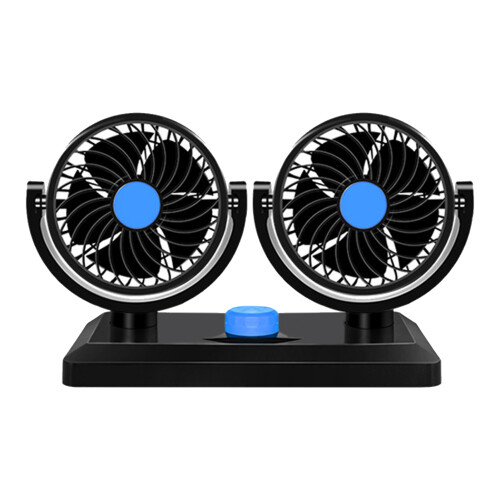 Ventilatore USB per auto a doppia testa 20,3x16,3cm 650,00g nero 2