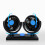 Ventilatore USB per auto a doppia testa 20,3x16,3cm 650,00g nero 4