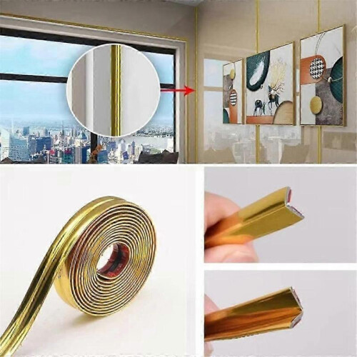 PVC Tape Furniture Edge 5M Corner Protector Self-Adhesive Decorative Strips Gold Buffer Protect Stri 2