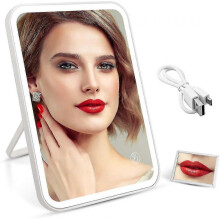 LED Makeup Mirror with 5X Magnifying Touch Switch Dimmable