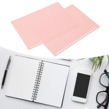 Durable PP A5 20-Hole Binding Covers Pink 20 Sheets Rollable & Waterproof