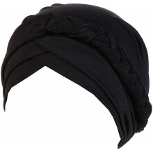 Chemo Cancer Head Hat Cap Ethnic Bohemia Pre-tied Twisted Braid Hair Cover Wrap Turban Headwear