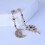 1 Pair Vintage Crystal Moon Star Pendant Earrings Blue Gemstone Long Dangle 4