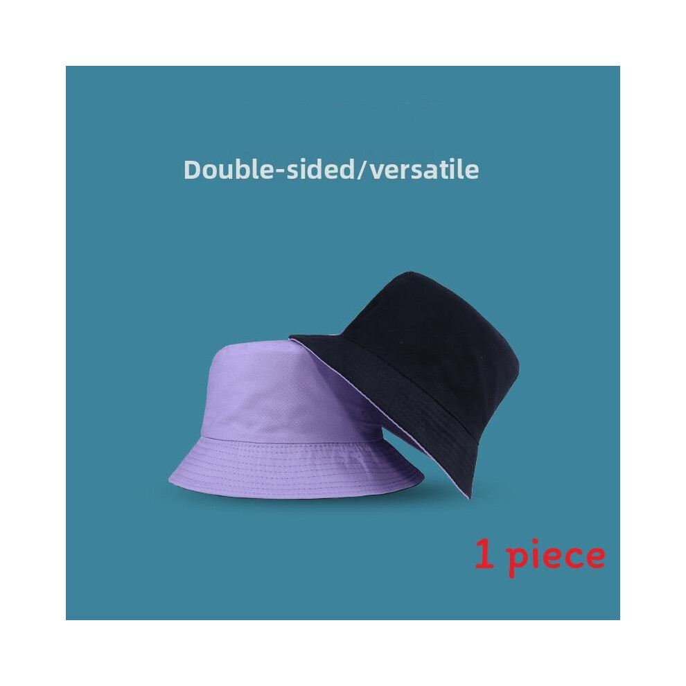 (Purple Black5) Simple Hat Fisherman With Solid Color And Single Sided Double Daily For Design-image-OPC-PJBJNFW-NEW