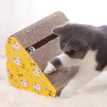 Caja de rascar para gatos: con doble ranura triangular y se puede llevar puesta