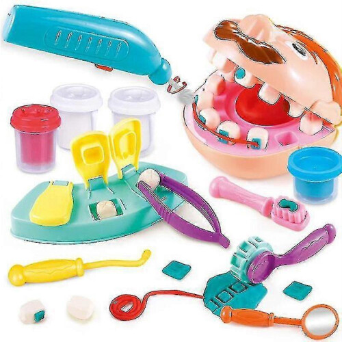 Children's Educational Colored Clay, Small Dentist Play House Plasticine Tooth Extrac
