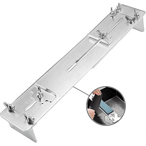 Whetstone Sharpening Stones Stone Holder Professional Adjustable No-Slip Base Stainless Steel(1pc, silver) 1
