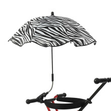 Sombrilla para silla con abrazadera, estampado a rayas, 78x66 cm