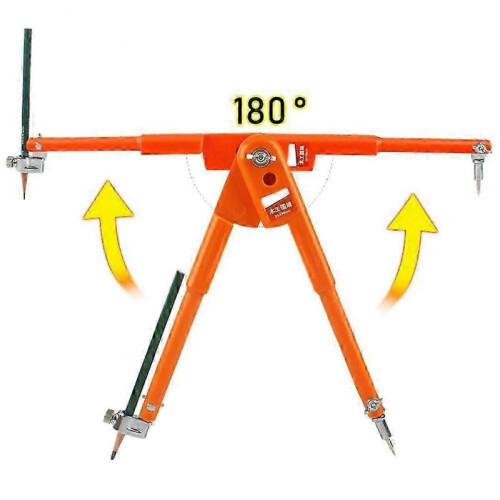 1Pc Carpenter Precision Pencil Compasses Large Diameter Adjustable Dividers Woodworking Compass Max 1