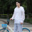 Waterproof Split Rain Suit for Cycling, Breathable PVC, White, L 12