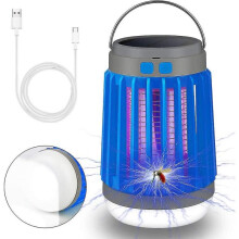 3 In 1 Outdoor Mosquito Killer Lamp, Solar+rechargeable+usb Portable Camping Lantern, Led Repellent Lamp Waterproof Insect Traps, Mosquito Repellent L