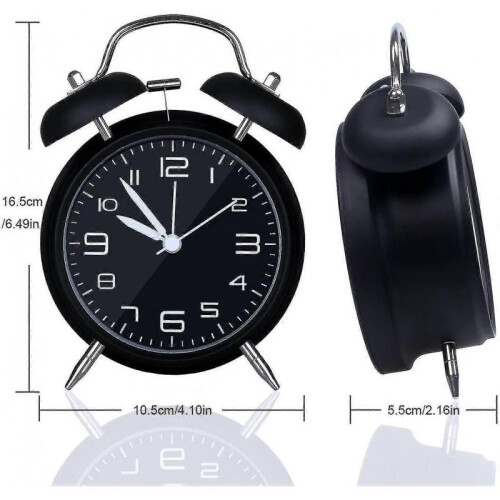 Alarm Clock Battery Operated, Loud Mechanical Wind-up Alarm Clock with Stereoscopic Dial 1