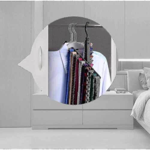 2 Pcs 20 Tie Rack Holder, Tie And Belt Hanger,360 Degree Swi 2
