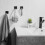 No Punch Shaver Holder Storage Hook Bathroom Accessories(5pcs, black) 3