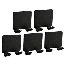 No Punch Shaver Holder Storage Hook Bathroom Accessories(5pcs, black)