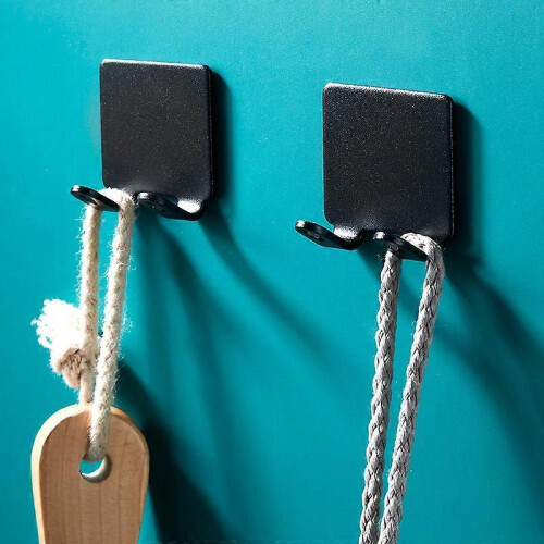 No Punch Shaver Holder Storage Hook Bathroom Accessories(5pcs, black) 1