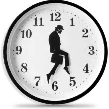 10 Inch Creative Walking Clock Wall Clock Living Room Humanoid Silly Walk Clock for Home Wall Decoration Ornament - NNIU