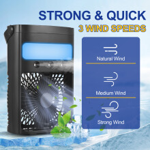 Frost Fan 700ml 27.5x18.5x10.5 cm LED nero