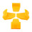 Tire Changer Rim Protector Inserts - Yellow Jaw Guards Set of 4 12