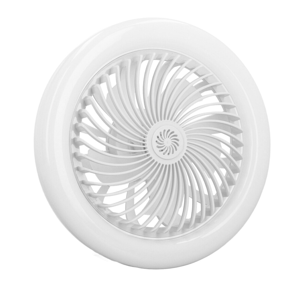 Led Ventilator-Licht E27 Gewinde Faltbar Fernbedienung Aromatherapie Deckenventilatoren Mit Licht 85‑265V Weiß-image