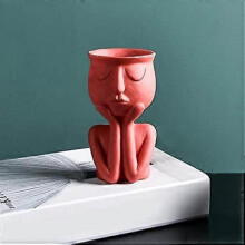 Creative Nordic Flowerpot Vase, Succulent Flowers, Abstract Face Flowers Pot for Indoor or Office Re