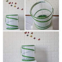Jaula para mariposas hábitat para insectos recinto plegable diseño 19.8 cm negro