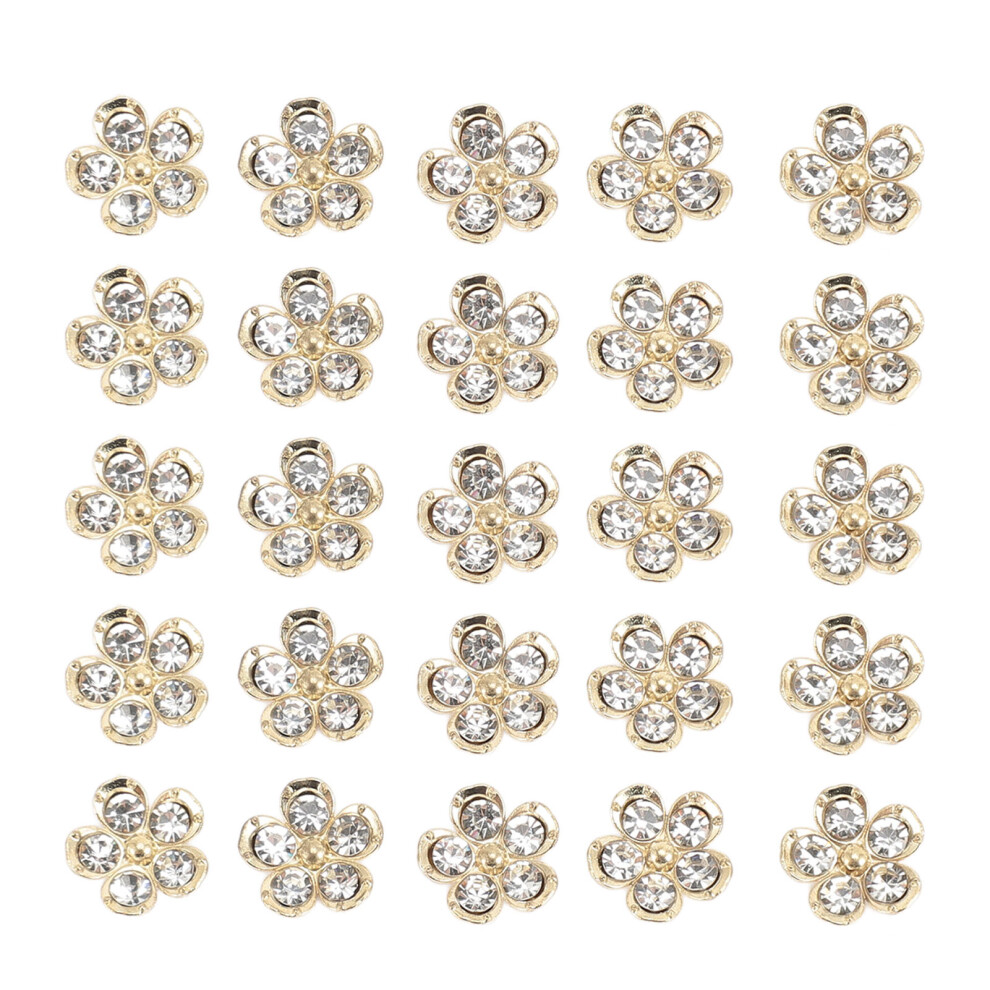 50pcs Nail Rhinestones Kit, Sparkling Metal Crystal for Nail Art