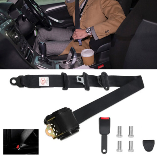 Universal 3 Point Retractable Seat Belt for Cars & Buses - 1 Pc 1