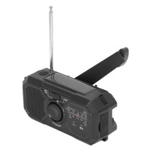 Solar Hand Crank NOAA Emergency Radio with 1200mAh Battery and Flashlight