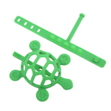 Food Grade BPA Free Baby Teething Toy Turtle Cartoon Green Prevents Hand Eating