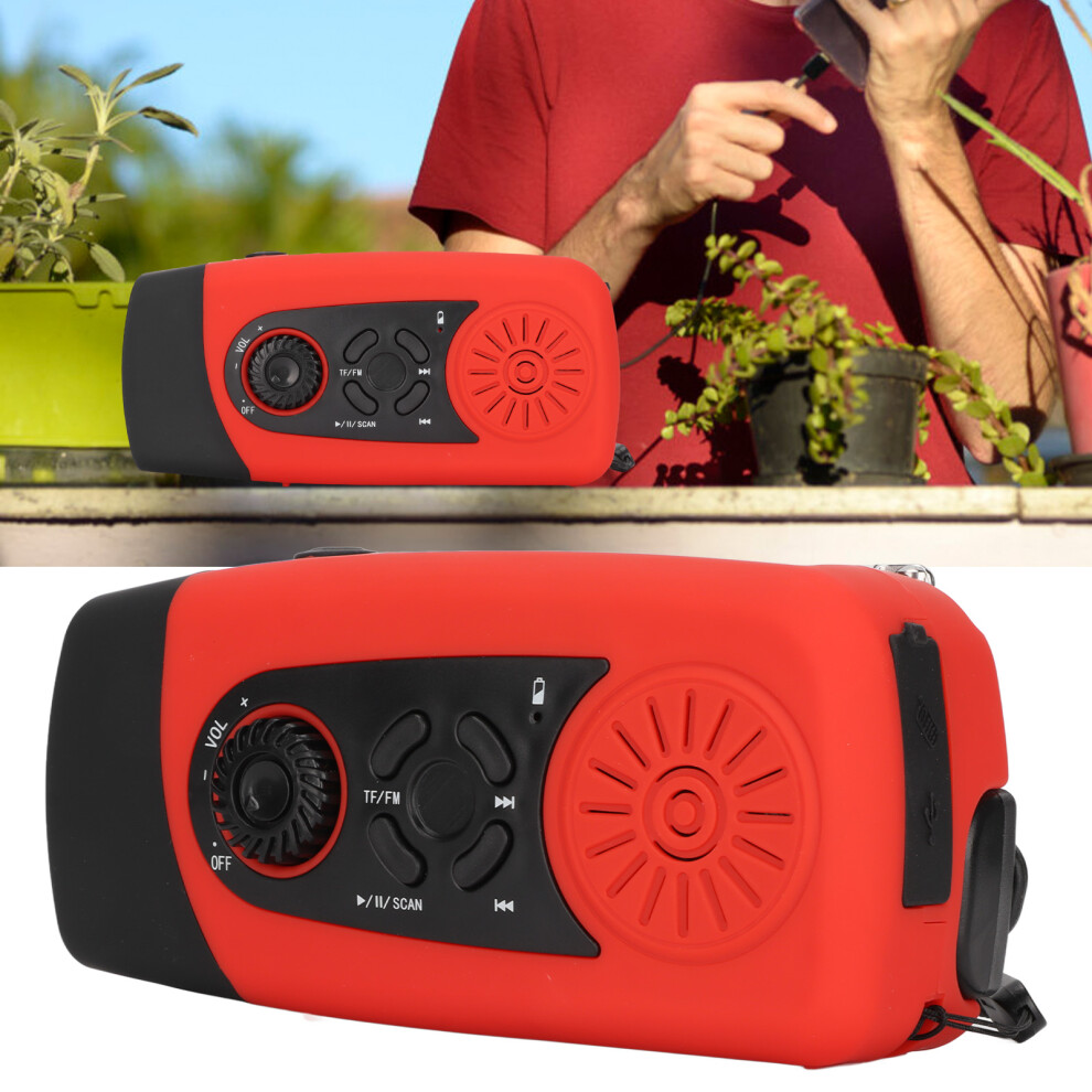 Emergency Hand Crank Solar Radio 2000Mah Flashlight For Camping 7901332708653