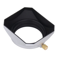 Square Retro 46mm parasol para lente 49mm Frente Plateado