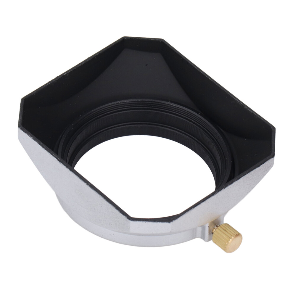 Square Retro 46Mm Lens Hood For Camera Silver 7651332710209