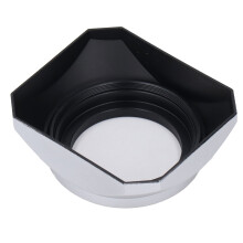 Pare-soleil carré rétro argenté de 40,5 mm, Ø49 mm à l'avant