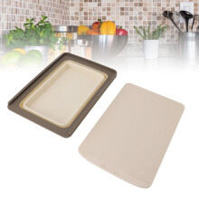 khaki 2in1 tagliere pieghevole con vasca per piatti 310x197mm