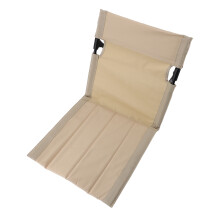 Outdoor Camping Backrest Cushion Khaki 39x39x40cm Aluminum Alloy Folding Chair