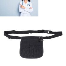 Riñonera para enfermería 45-66cm negro almacenamiento utilitario