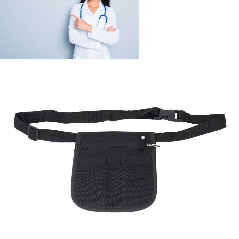 Nurse Fanny Pack Black, 45â66 cm Belt, Mesh Pocket